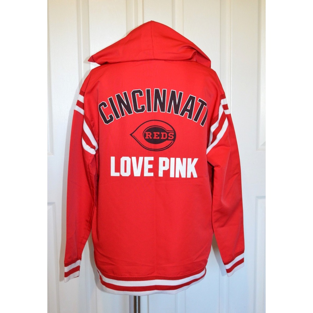 Victoria's Secret Cincinnati Reds Love Pink  1/4 Zip Pullover Jacket Womens‎ S - Picture 5 of 16